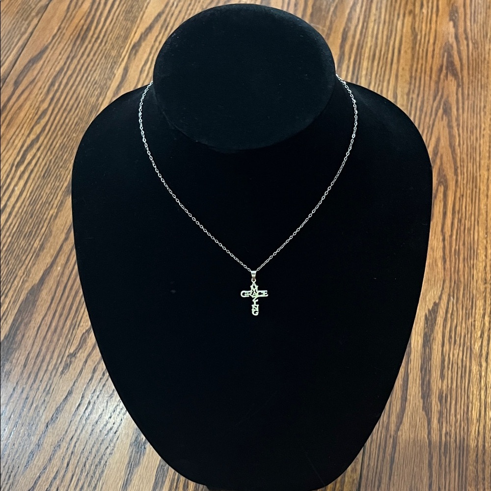 Elegant Sterling Silver Cross Pendant Necklace